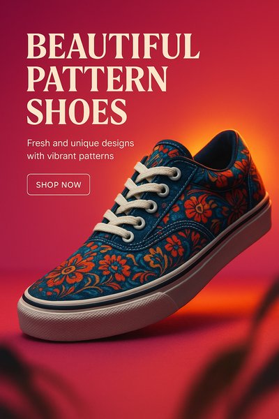Vibrant Patterned Shoes Promotion Image