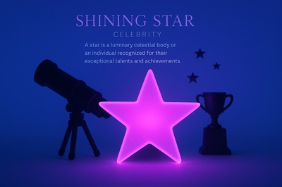 Glowing Star Composition in a Celestial Scene