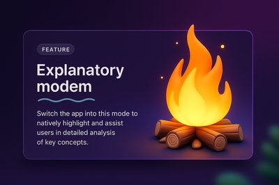 Stylized Bonfire Illustration with Feature Block