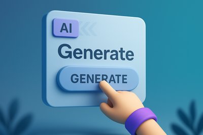 Interactive AI Generate Button in Neumorphic Style