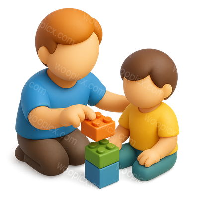 3D Icon Representing Early Intervention with Children