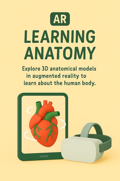 Augmented Reality Learning Anatomy Graphic
