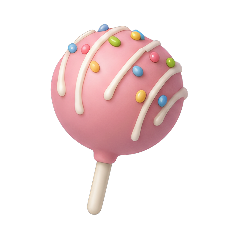 colorful cake pop on a stick
