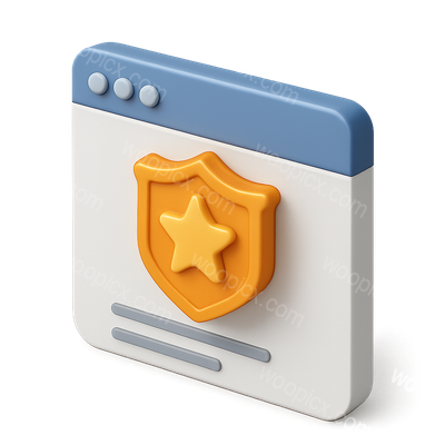 3D Badge Icon on Webpage for Visual Appeal