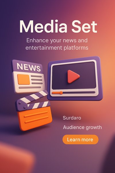 3D Graphic for Media Set Promotion and Audience Growth
