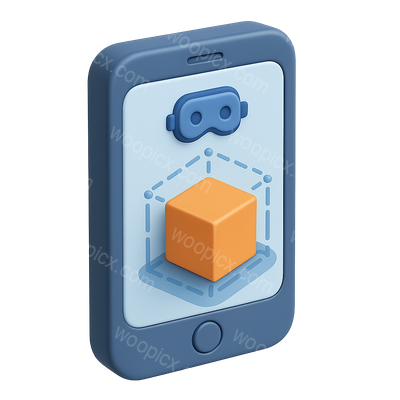 3D Augmented Reality App Icon Design for Mobile Use