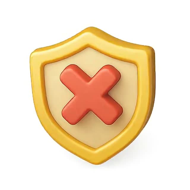Stylized Security Badges with Red Cross Symbols
