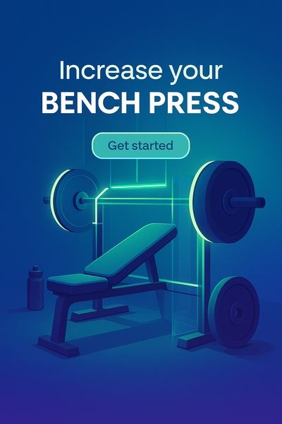 Glowing Bench Press Workout Composition