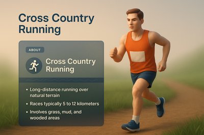 3D Illustration of Cross Country Running with Informative Blocks