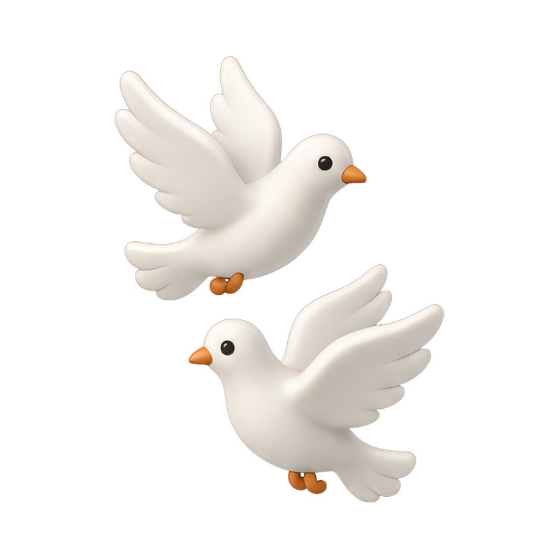 doves taking flight together