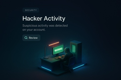 3D Scene of Hacker Activity with Neon Accents