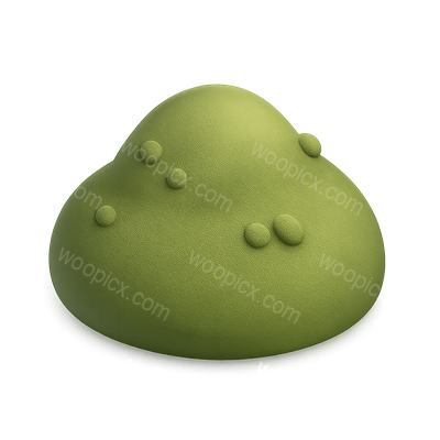 3D Moss Icon with Soft Green Texture and Isometric View