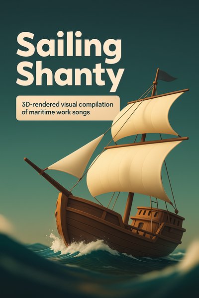 3D Illustration of Sailing Shanty Theme
