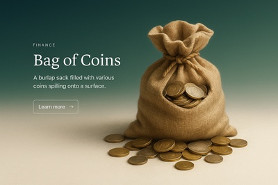 Stylish Bag of Coins Illustration for Finance Theme