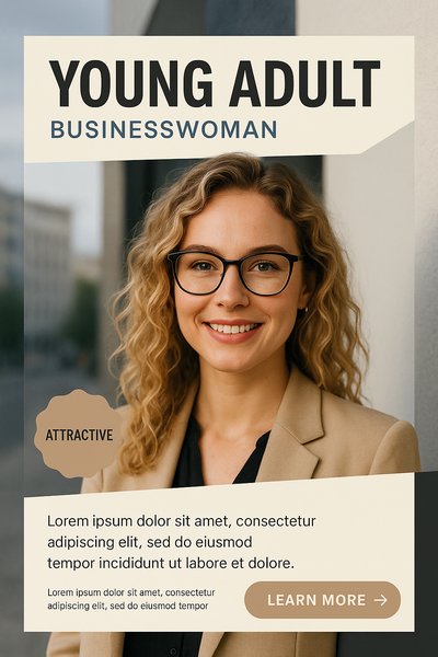 Stylish Young Adult Businesswoman Portrait