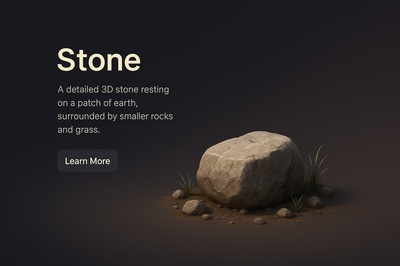 Realistic 3D Stone Scene with Natural Surroundings