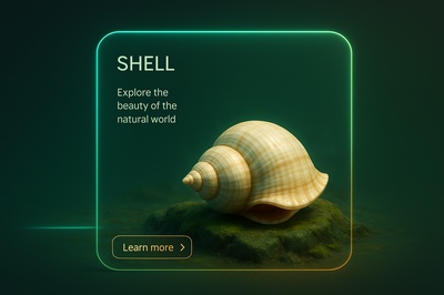 Stunning Neon Shell Scene in 3D with Luminous Accents