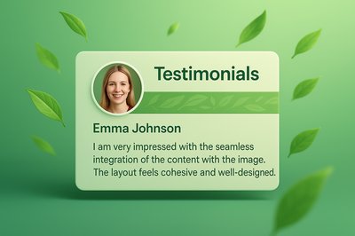 Engaging Testimonials Section with Eco-Friendly Design Elements