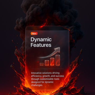 Dynamic Features with Dark Smoke and Red Lava Background