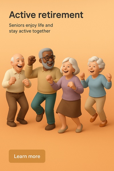 Joyful Seniors Dancing in Active Retirement