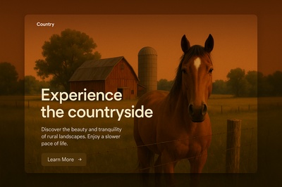Stylish Web Page Design for Country Theme