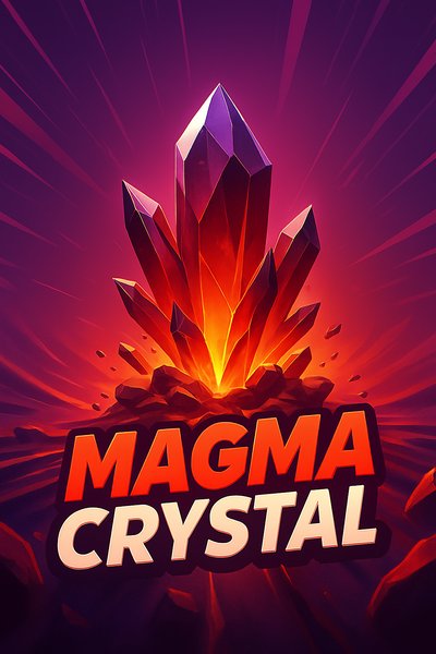 Dynamic Magma Crystal Illustration with Bold Design