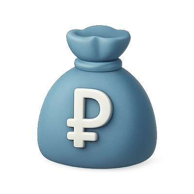 Stylized Money Bag Icon Representing Currency