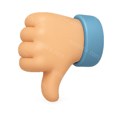 3D Thumbs Down Emoji Icon Representation