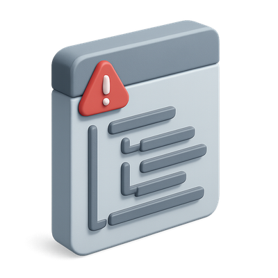 3D Stack Trace Icon with Volumetric Design