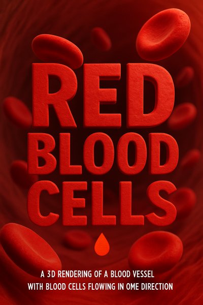 3D Rendering of Blood Vessel with Red Blood Cells