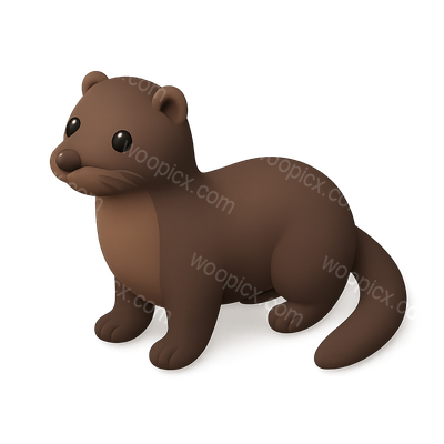 Cute Cartoon Otter Character Illustration