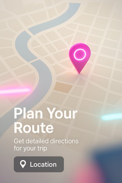 Stylish Map Graphic for Navigation Planning