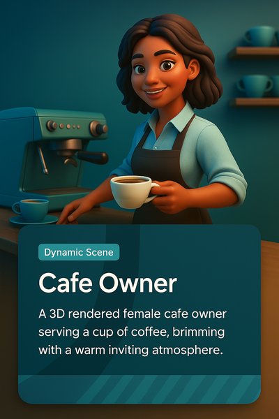 3D Design for a Coffee Shop Web Page