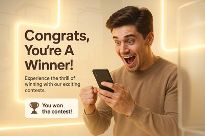 Exciting Contest Winner Announcement Graphic