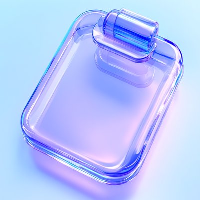 Stylized Glass Bottle with Modern Aesthetic
