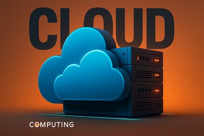 Dynamic Cloud Computing Concept with Bold Typography