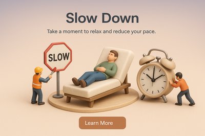 3D Scene Illustrating the Concept of Slowing Down