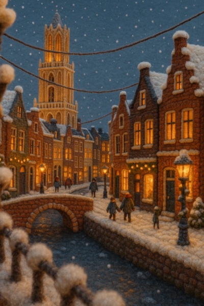 Winter Wonderland in Utrecht's Old Town Scene