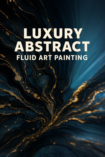 Dynamic Black and Gold Fluid Art Background for Luxury Aesthetic