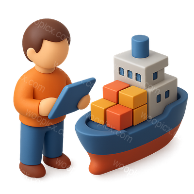 3D Tablet Icon Featuring a Person and Ship Design