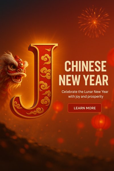 Chinese New Year Celebration Graphic for Lunar New Year