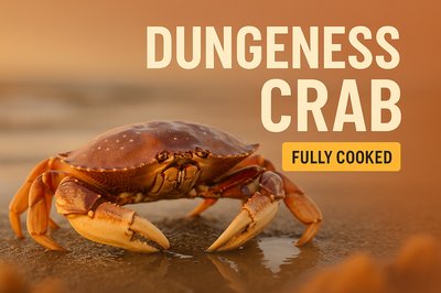 Dungeness Crab Culinary Presentation with Warm Tones