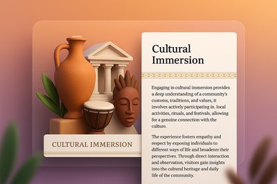 3D Illustration of Cultural Immersion Experience