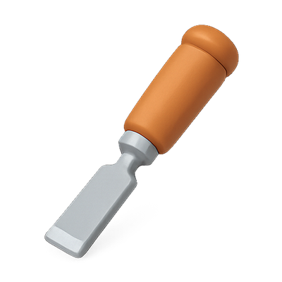 Woodworking Chisel with Orange Handle