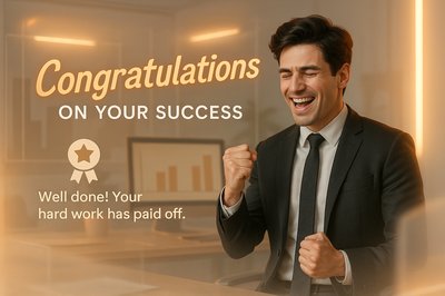 Celebratory Image for Professional Success Announcement