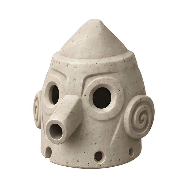 traditional clay helmet mask