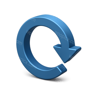 3D Rollback Icon with Isometric Design