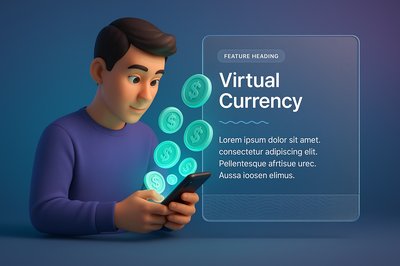 User Engaging with Virtual Currency on Phone