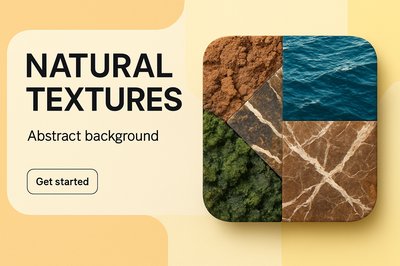 Modern Earth Textures Collage with Bold Typography