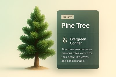 Modern Web Page Design Featuring a Pine Tree Illustration